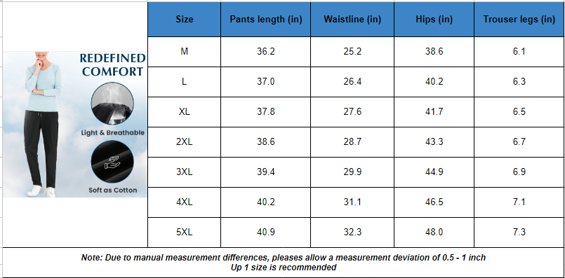 StretchActive – Women’s Ultra Stretch Breathable Casual Pants