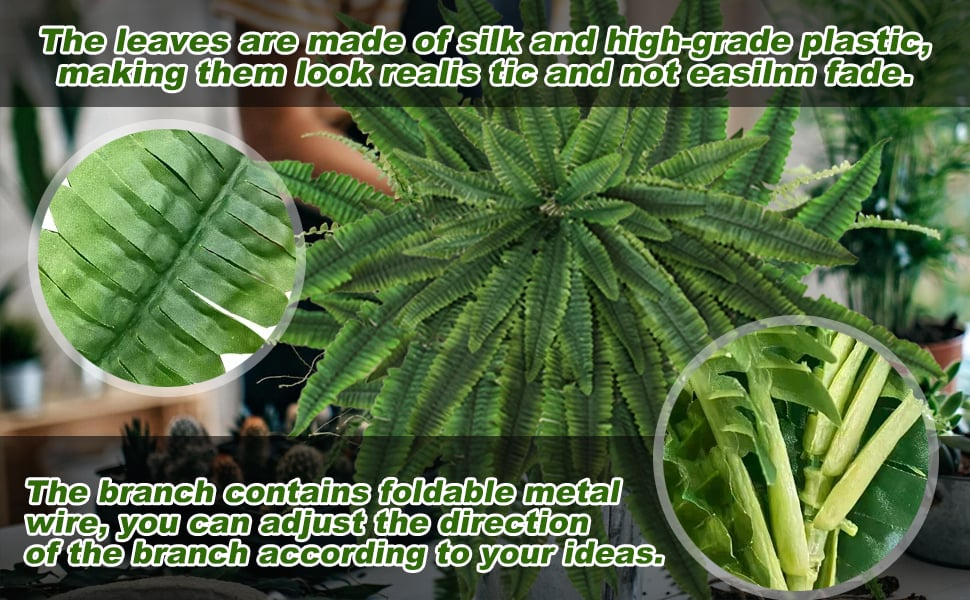 UV Resistant Lifelike Artificial Boston Fern 🌳