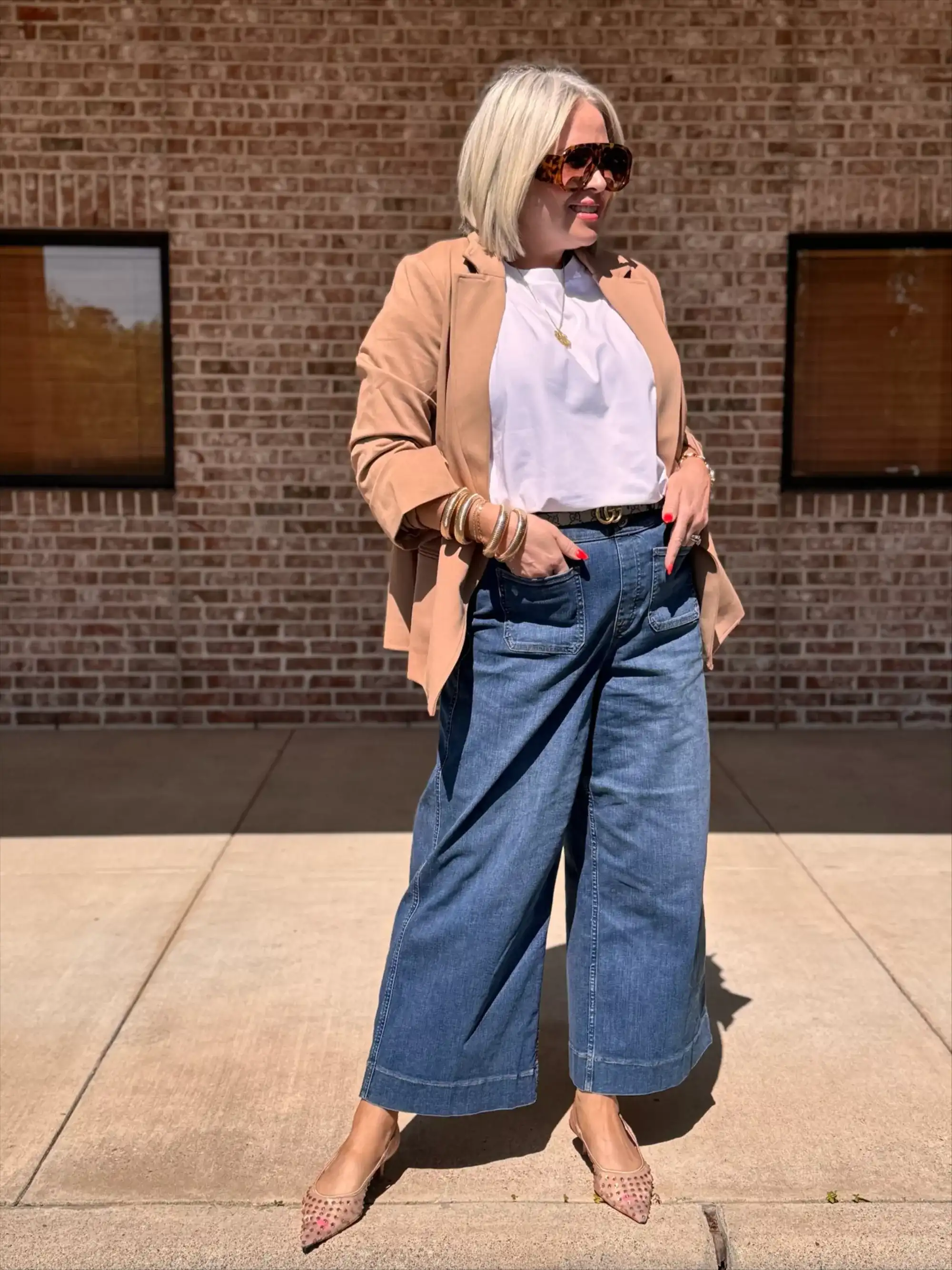 Cropped Fit 👖Tummy Control Cropped Wide-Leg Jeans ⭐ 2025 Best Selling Jeans
